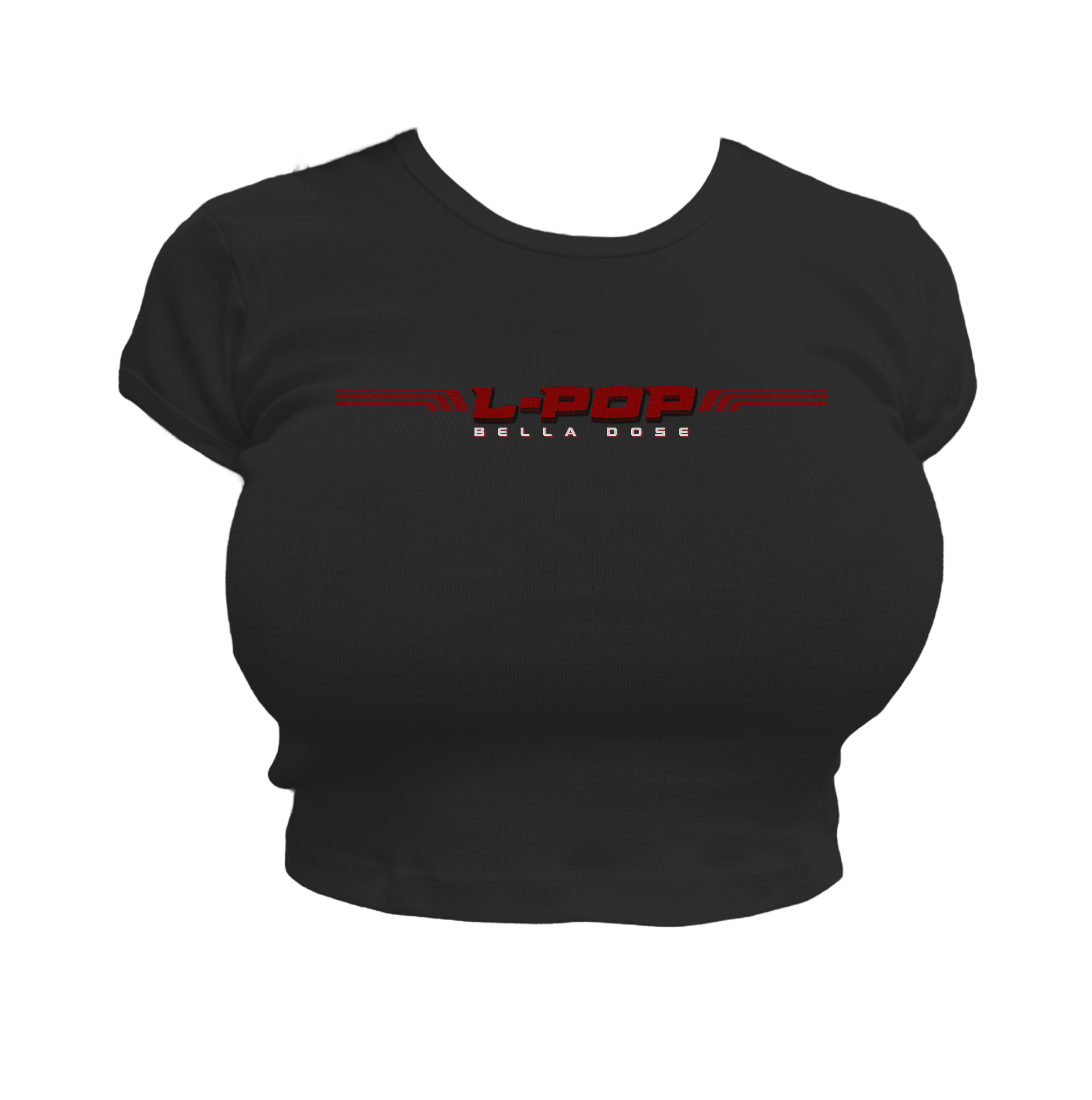 L-POP BABY TEE - BLACK – BELLADOSECOLLECTIONS